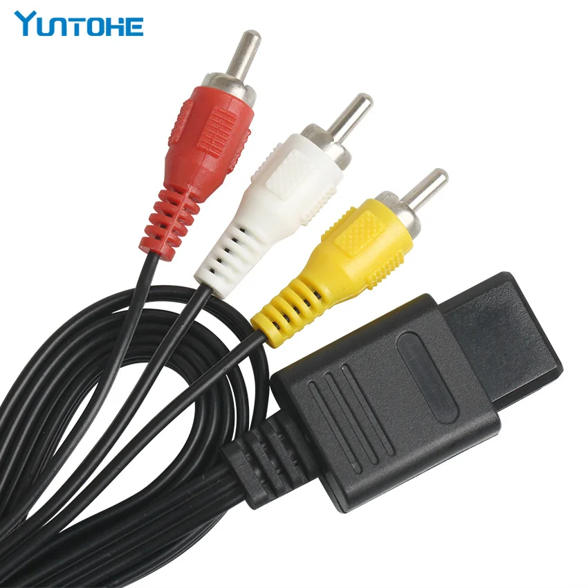 10 шт. Фабричный 1 8 м 6 футов AV TV RCA видео шнур кабель для игрового кубика/для SNES
