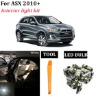 Комплект светодиодного интерьерного освещения для Mitsubishi ASX 2010, 4 шт., потолочный светильник, освесветильник багажникагрузовой зоны, светодиодный источник для стайлинга автомобилей