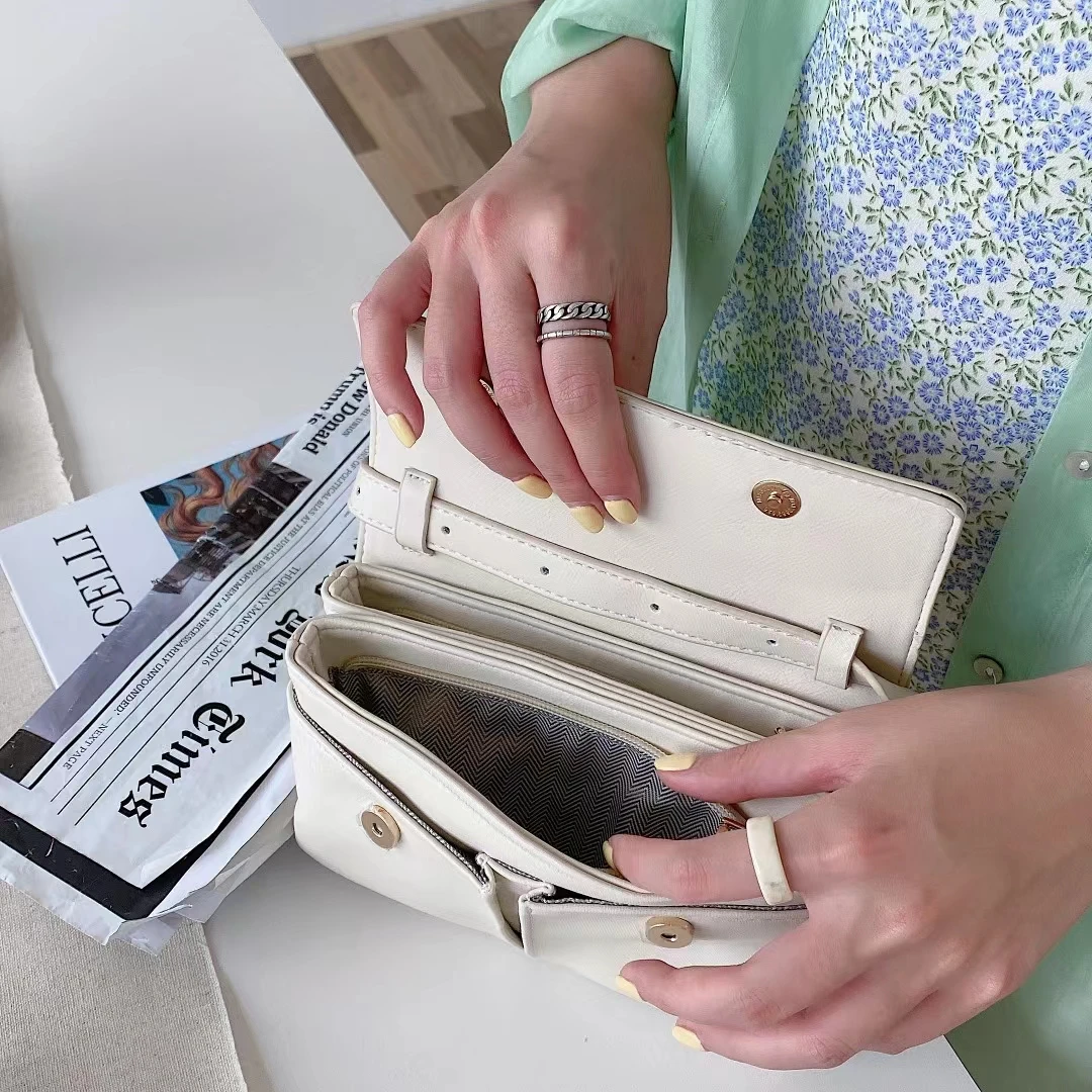 

Stylist Crossbody Bag for Women 2021 New Simple Square Belt Bags Mini Solid Color Leather Phone Purses