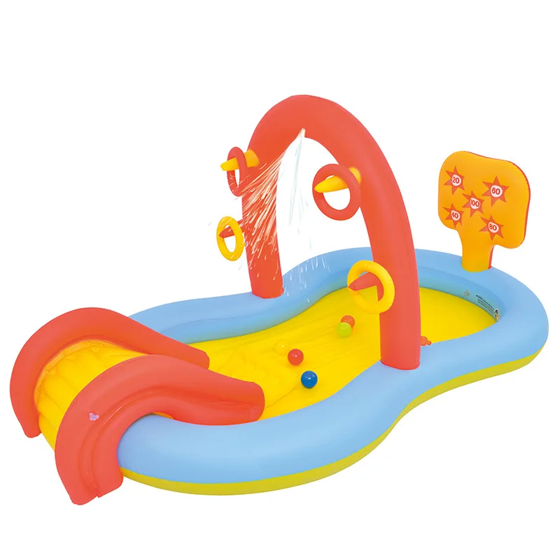 

Cartoon Animal Paddling Pool Water Jet Inflatable Household Large Water Toy Pool Slide Pool Swimming Pool