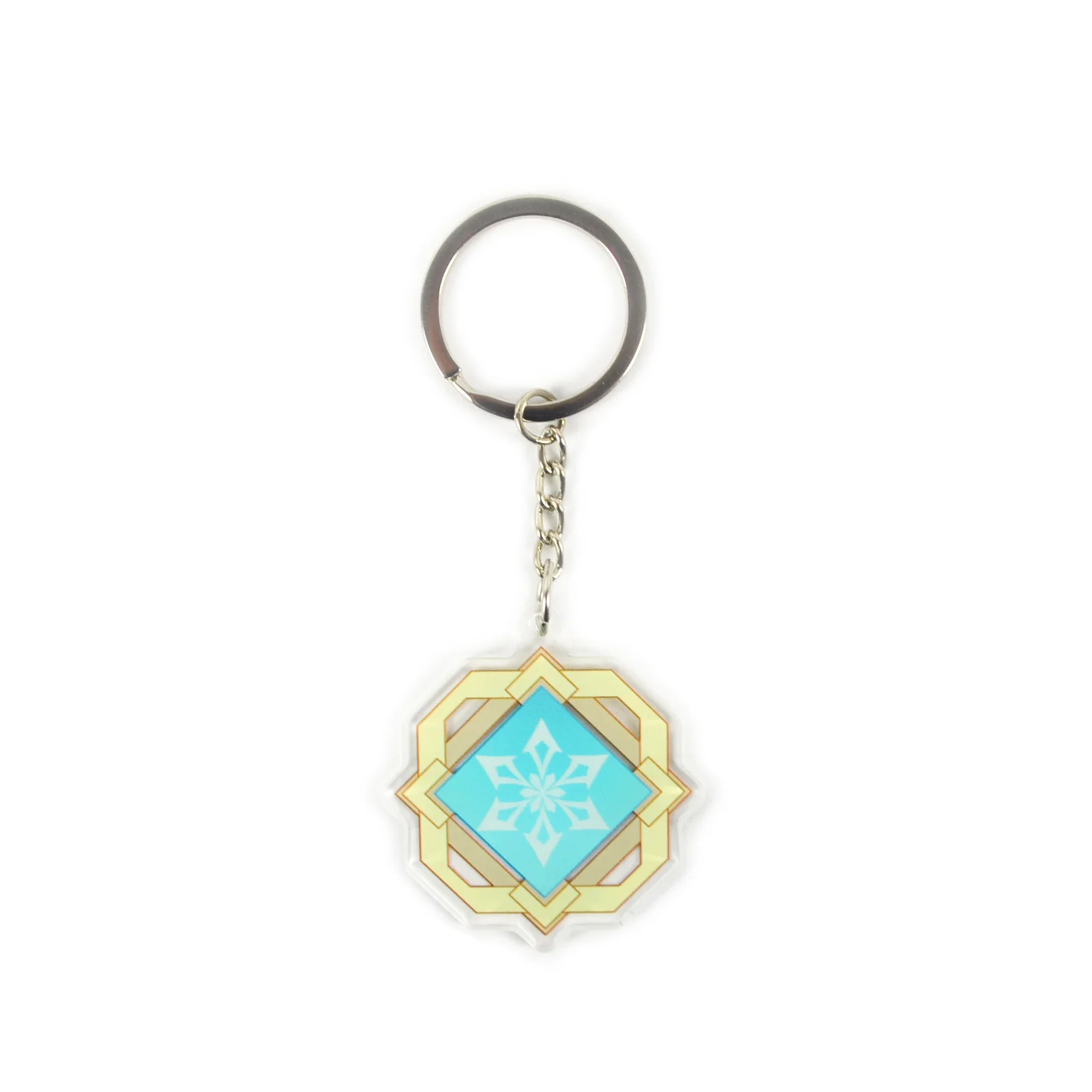 

Game Genshin Impact Mondstadt Keychains Metal Jewelry Cosplay Key Chain 7 Element Weapons Luminous Eye Of God Key Ring Pendants