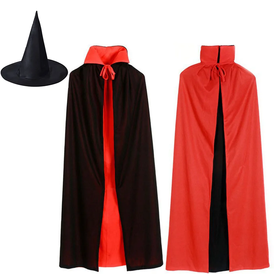 Накидка на Хэллоуин для детей и взрослых воротник-стойка накидки костюм макияжа