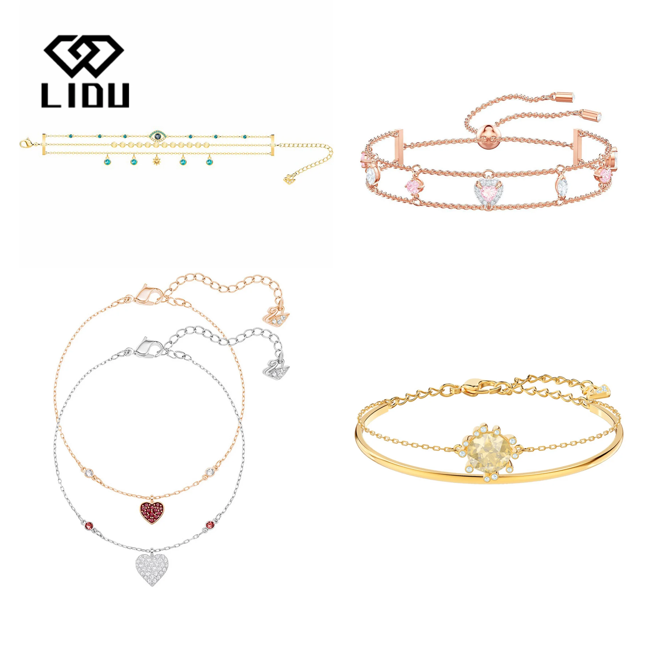 

LIDUHigh - Quality Elegant Fashion Generous Heart - Shaped Double - Layer Bracelet Gifts For Friends Free Of Mail Manufacturers