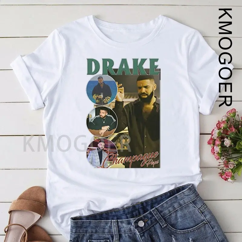 

Дрейк бокал для шампанского футболка женская летняя футболка с рисунками из мультфильмов ручной работы, Одежда Harajuku женский эстетическое» ...