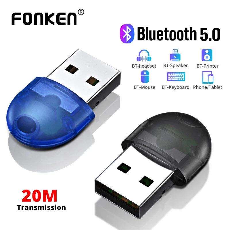 FONKEN-Adaptador Usb con Bluetooth 5,0, Receptor, Adaptador de impresora de auriculares para...
