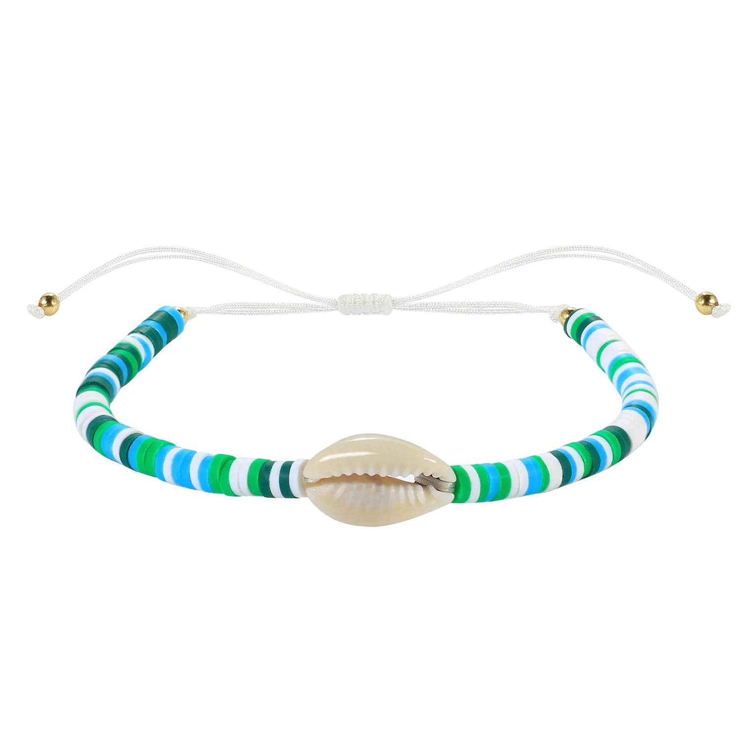 

KELITCH Beaded New 2022 Shell Women Jewelry Charm Bracelet For Girls Gothic Wholesale Rosary Beach Fashion Polymer Clay