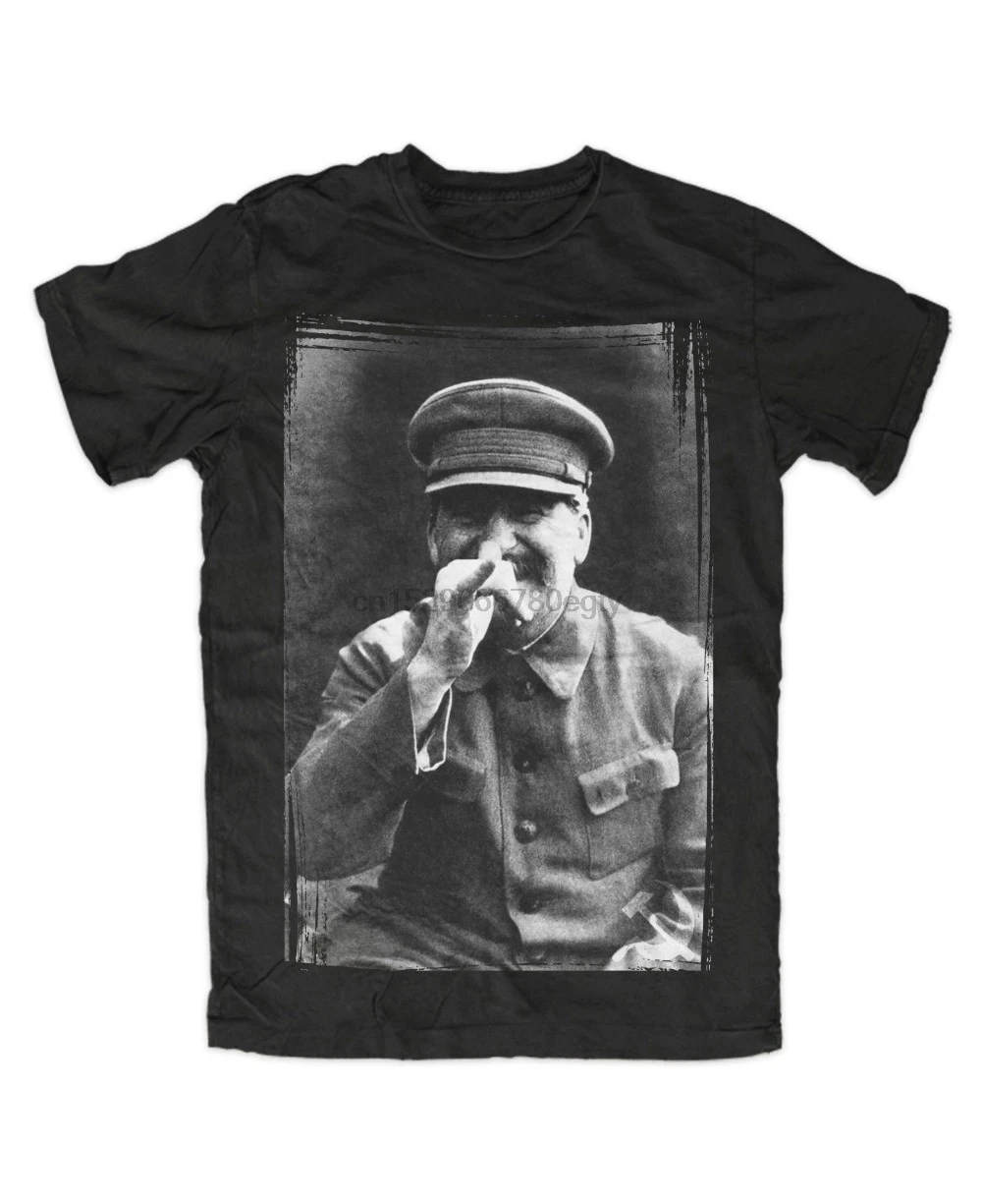 Мужская Повседневная футболка с надписью Stalin Jokes schwarz русском Josef udsrkultddrleninrevolution
