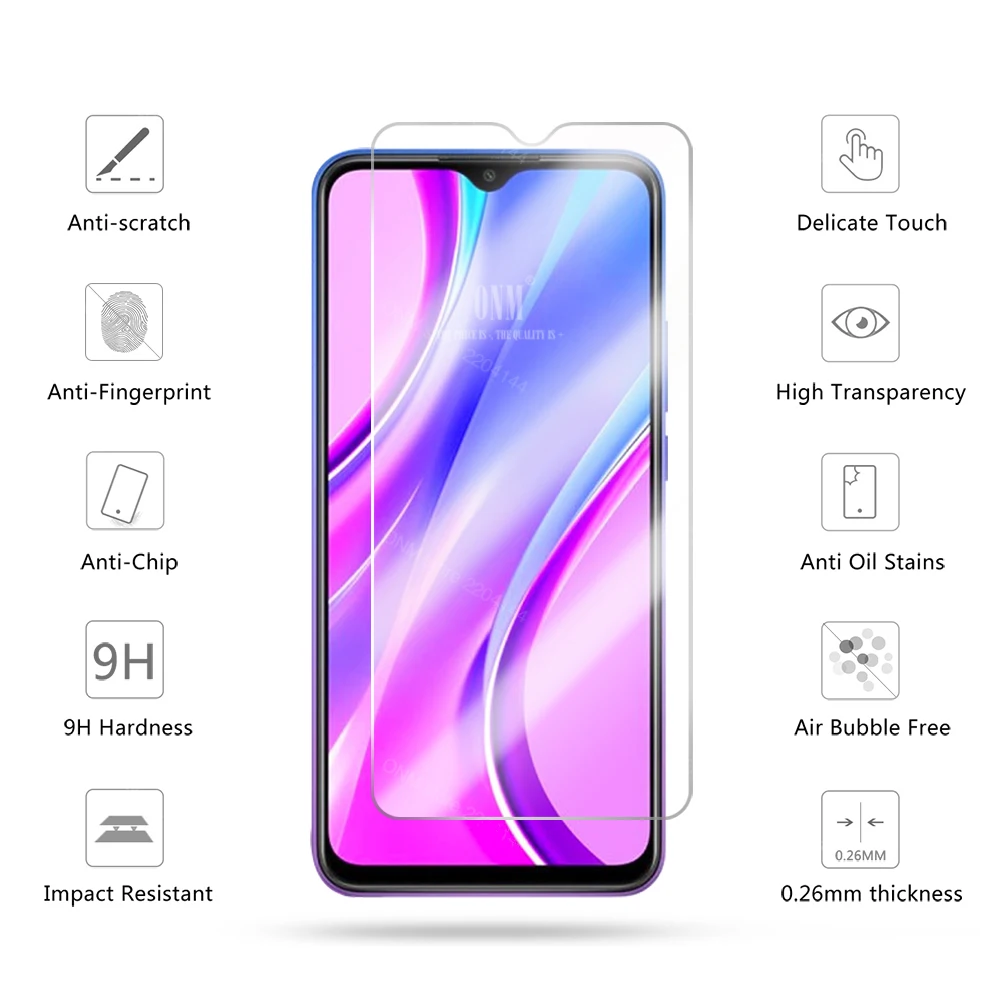 10 шт. закаленное стекло для Xiaomi Redmi 9 9A 9C 2020 защита экрана Защитная стеклянная