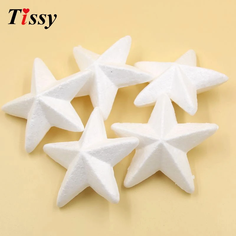 

10PCS 74MM Christmas Ornaments Stars Modelling Polystyrene Styrofoam Foam Ball DIY Craft Kids Gifts Christmas Party Decorations