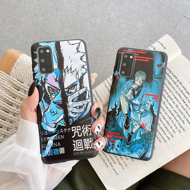 

Anime Jujutsu Kaisen Phone Case for Samsung Galaxy S8 S9 S10 S20 FE S21 Plus Ultra S10E Note 20 Ultra Cartoon Soft Silicon Cover