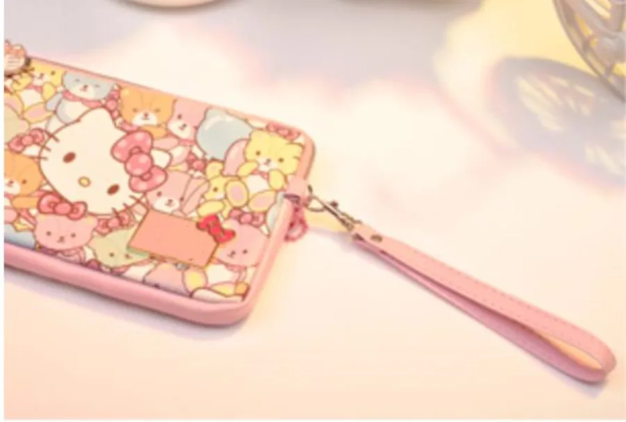 Горячая Распродажа новый мультяшный кошелек на молнии с рисунком кошки из аниме