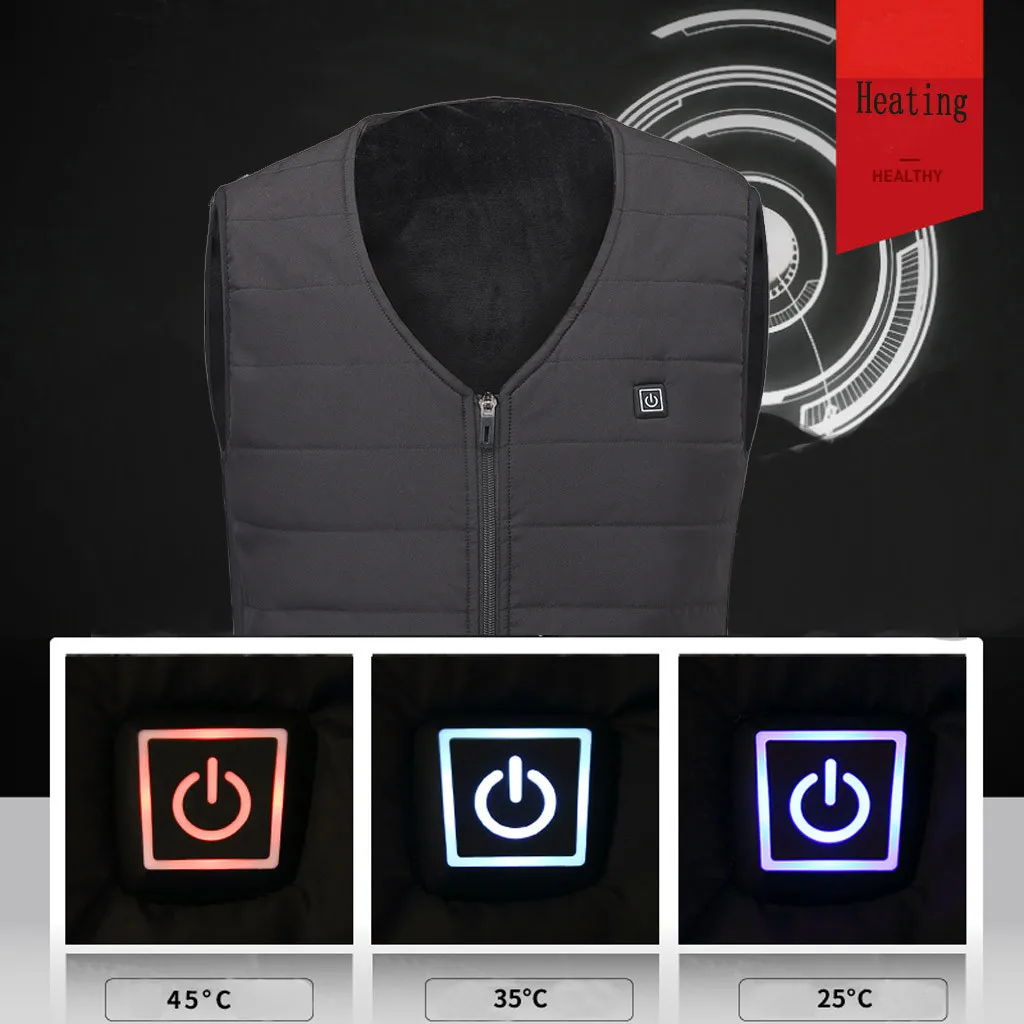 Жилет с электроподогревом для мужчин и женщин безрукавка USB-зарядкой теплая