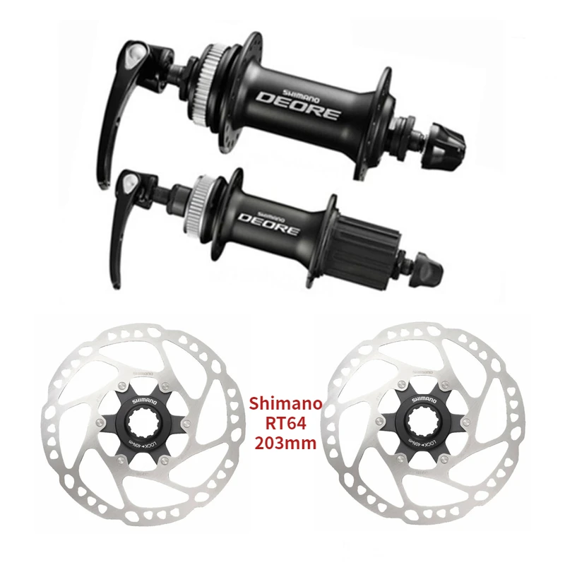 Ступицы shimano Deore M615 + роторы RT64 32 отверстия набор дисковых втулок передние и задние