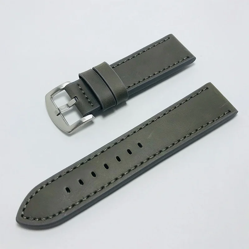 

18/20/22/24mm Universal Oil Wax Cowhide Writst Watch Band Watch Srtap Fashion Genuine Leather Watch Belt