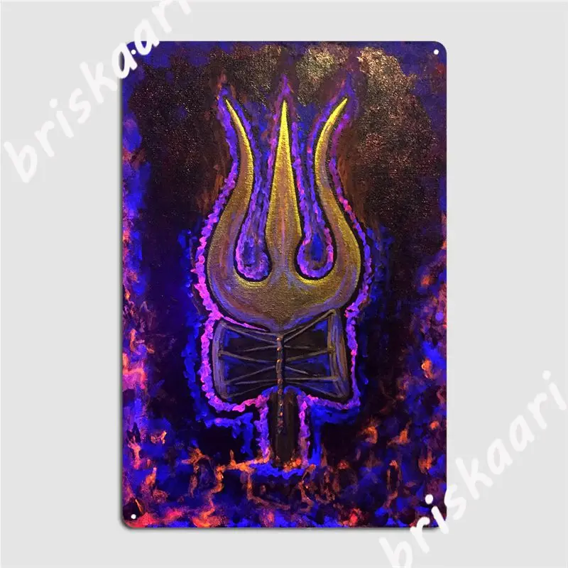 

Trishula Tridente De Shiva, металлический знак, кинотеатр, гостиная, домашняя Персонализированная настенная фотография