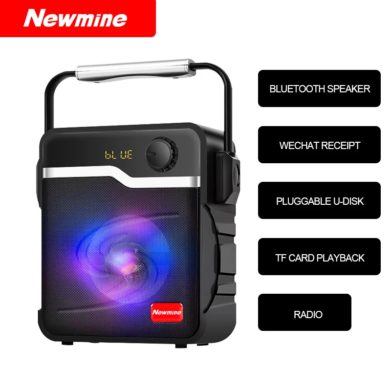 Портативный динамик Newmine K70 1200 мАч беспроводной с Bluetooth большой мощности