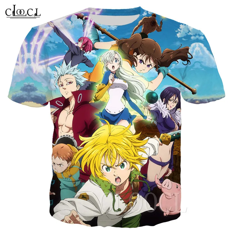 T-Shirt 2 Забавная футболка с 3D принтом «The Seven Deadly Sins», Harajuku, футболки, одежда, топы, новинка, футболки большого размера, уличная одежда, спортивные топы - Цвет: T-Shirt 2