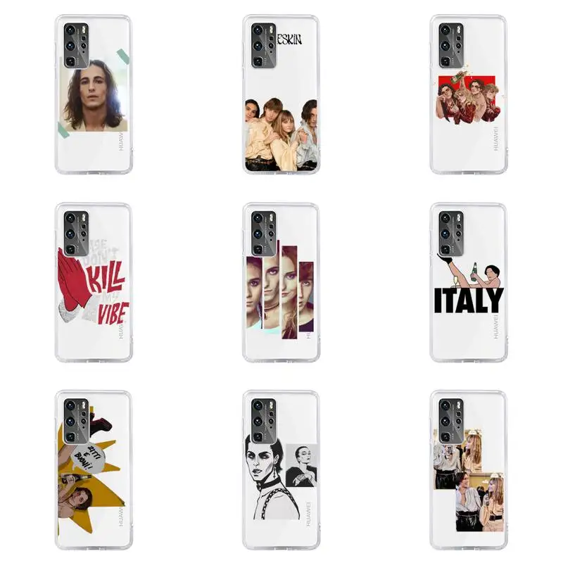 

maneskin damiano david Phone Case For Huawei P40 P30 P20 Mate Honor 10i 30 20 i 10 40 8x 9x Pro Lite Transparent Cover