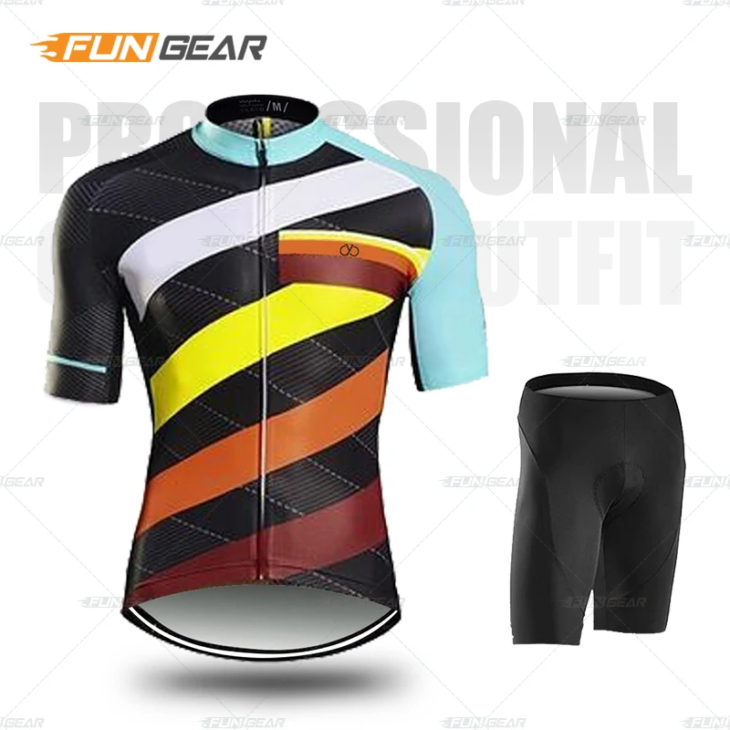 Normal Cycling Set Мужская одежда для велоспорта, комплект из Джерси с коротким рукавом, летняя велосипедная одежда, профессиональная команда, MTB, Майо, Ropa Ciclismo Uniforme - Цвет: Normal Cycling Set
