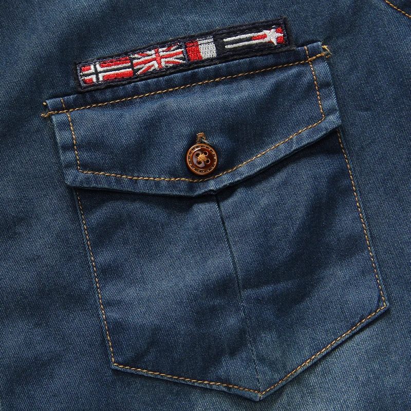 

Mens Blue Denim Shirt 2020 New Spring Men Cotton Casual Slim Shirts Good Quality Male Long Sleeve Jean Shirts