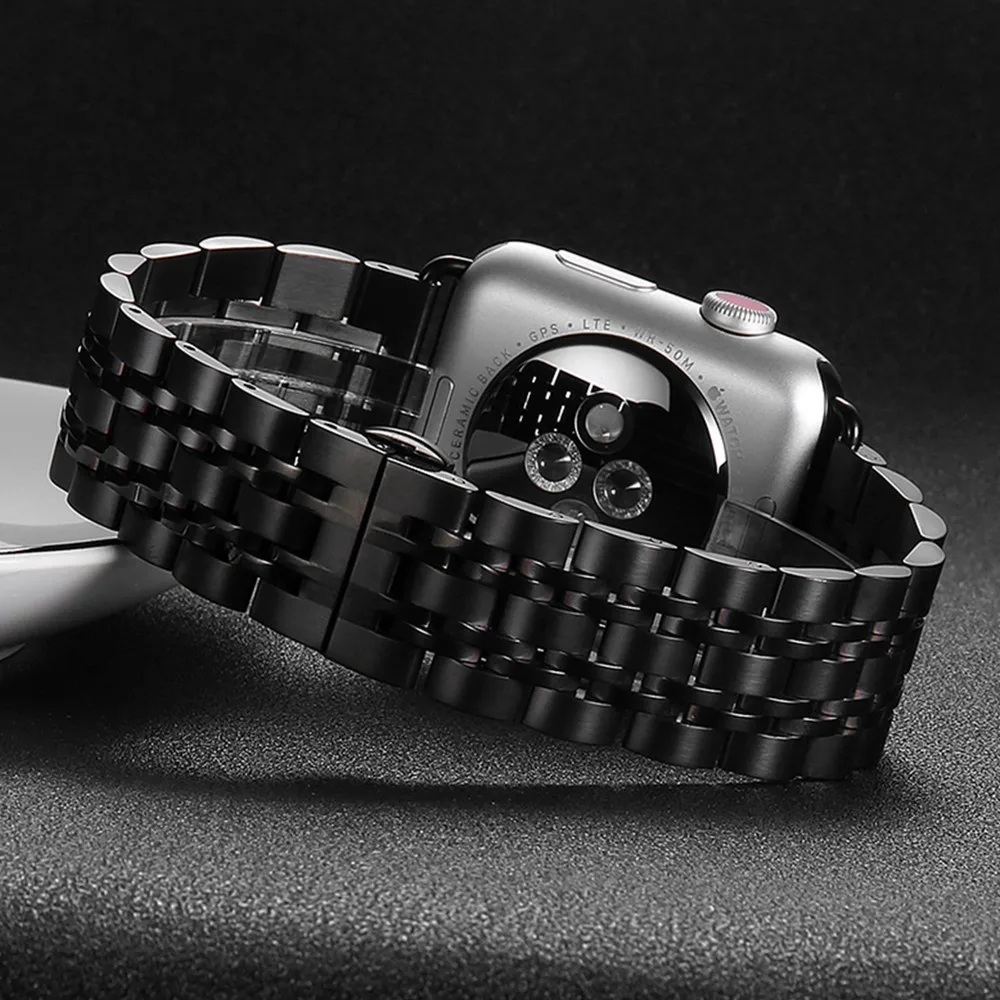 Ремешок из нержавеющей стали для Apple Watch band 44 мм 40 браслет iwatch 42 мм/38 apple watch series 5 4 3 2