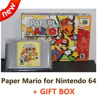 paper marioed game card for nintendos 64 video games cartridges n64 console english adult child toy birthday gift with box