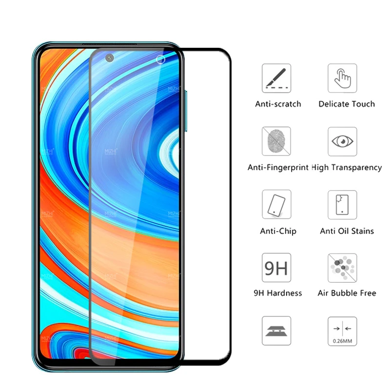 Закаленное стекло 2 в 1 для redmi note 9 pro max Защитное xiaomi ksiomi xiomi note9 защитная пленка