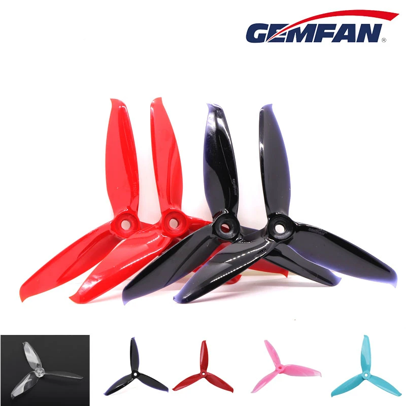 Gemfan Flash 5152S 5.1X5.2X3 с 3 мя лезвиями PC Пропеллер для RC FPV Racing Фристайл 5 дюймов 1 4S 6S дроны