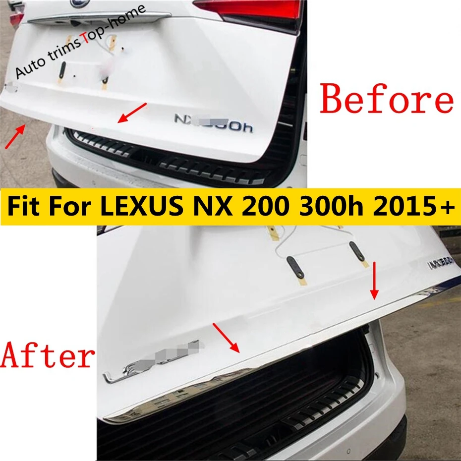 Yimaautotrims задняя дверь заднего багажника из нержавеющей стали для LEXUS NX 200 300H 2015