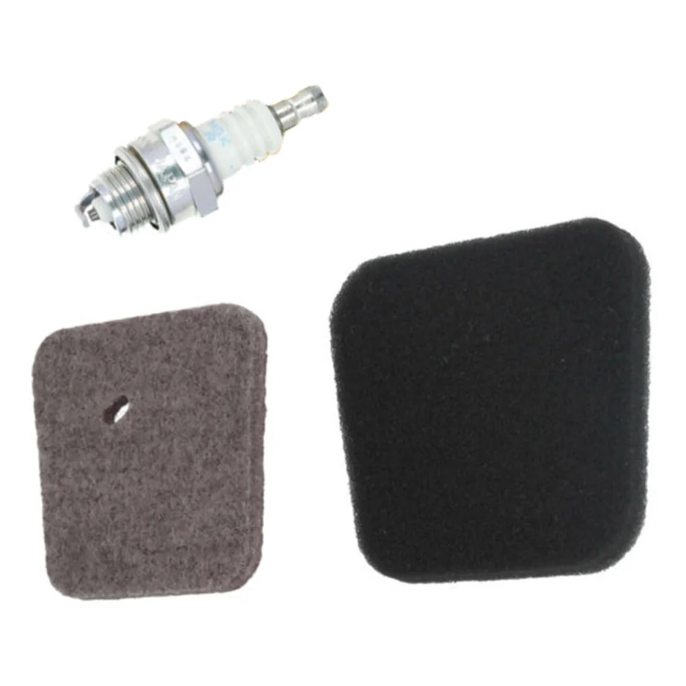 

2*Air Filters+1*Spark Plug For Stihl HS45,FS38,FS45,FS46,FS55,KM55,FC55,HL45 Replace 4228 124 1500, BPMR7A