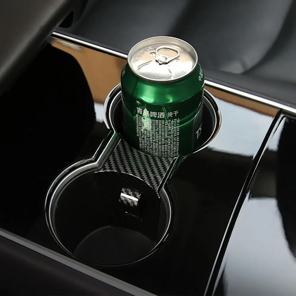 

For Tesla Model 3 Y Carbon Firber Cup Holder Clip Car Water Cup Slot Slip Limit