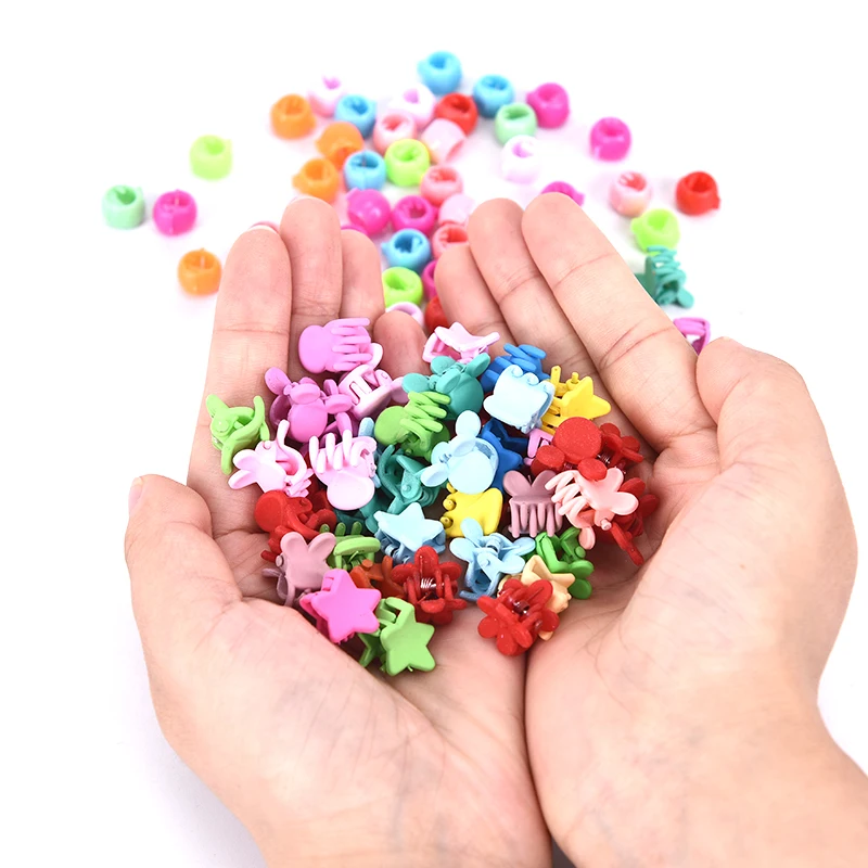 

30pcs/lot Cute Candy Color Flower Blossoms Jaw Clip Baby Girls Small Hair Claw Children Hair Accessories Fashion Hairclips
