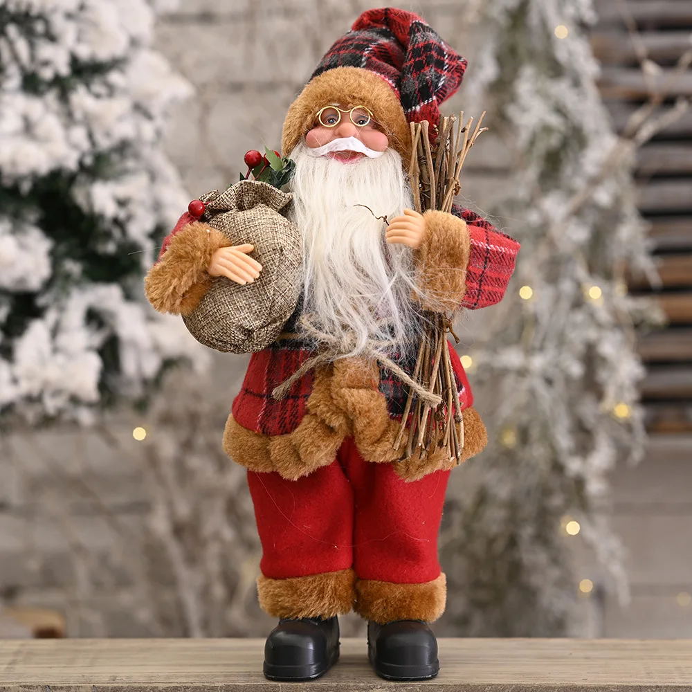

Standing Santa Claus doll creative new Christmas backpack old man doll ornaments Gifts Drop Ornaments Party Supplie