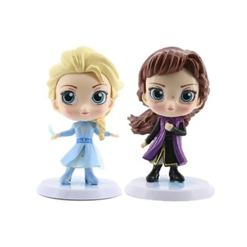 4 шт./компл. Frozen2 Снежная Королева Эльза и Анна из ПВХ Фигурки Олаф Кристоф Свен