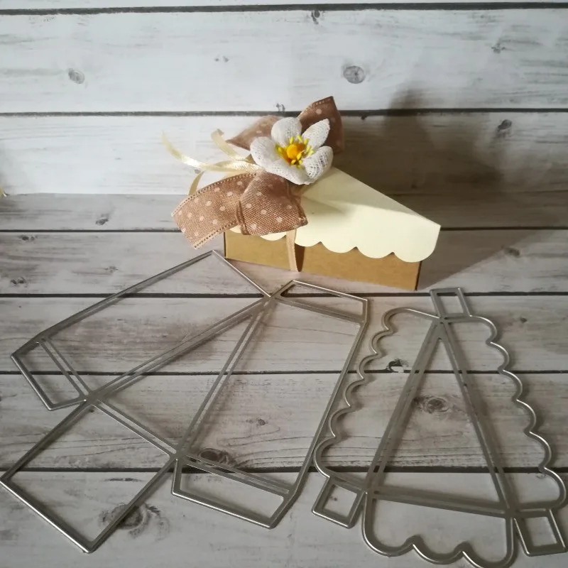 Складной ящик для пирожных трафареты резки металла ленты DIY Скрапбукинг высечки