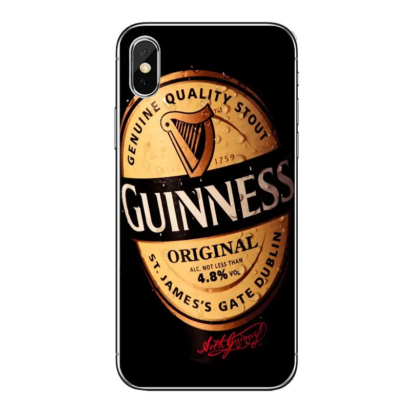 Гибкий оригинальный мягкий прозрачный чехол guinness для пива Iphone 4 4s 5 5S 5C SE 6 6S 7 8 X XR XS