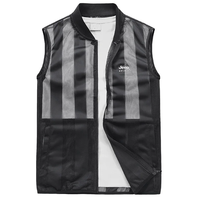 Новый дизайн Летний жилет мужские повседневные жилеты полосатая куртка без