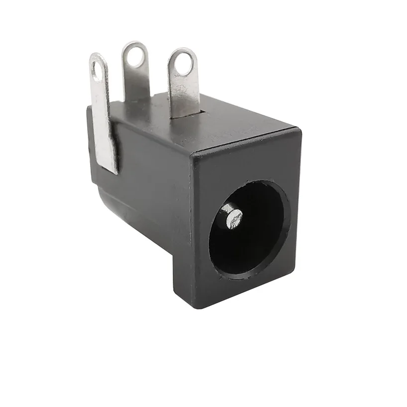 100 шт. DC005 5 5x2 1 мм DC Питание разъем Женский крепление 005 2 X Черная Бочка Тип