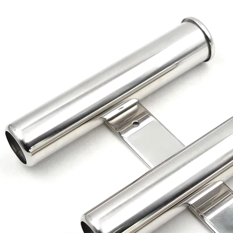 

2/3 Tube Rod Holder Triple Stainless Steel Vertical Multi-use Fishing Rod Holder Wall-hung Style For Boat Yacht