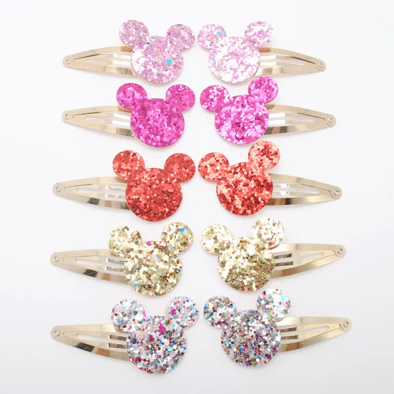 Mix Hairclips 10 шт./лот, маленький размер, заколки для девочек, блестящее сердце, подарок на день рождения, аксессуары для маленьких девочек, детский зажим для волос для детей - Цвет: Mix Hairclips