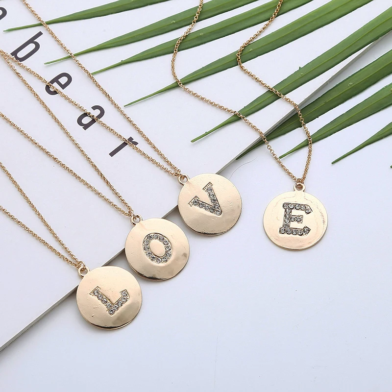 Ожерелье высшего качества для женщин и девушек с буквами инициала ожерелья