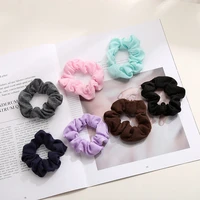 solid color elastic ponytai hair tie simple elegant hair women tie hair ring accessories rubber band