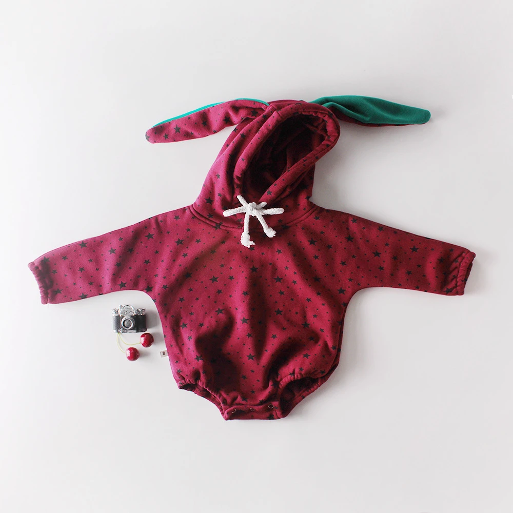Koodykids/Боди для маленьких девочек сезон осень-зима бархатные теплые комбинезоны с