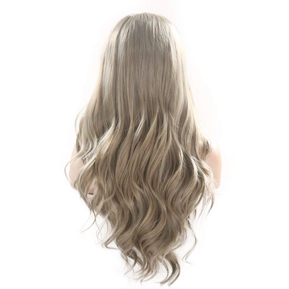 RONGDUOYI длинные объемные волнистые термостойкие синтетические волосы на кружеве