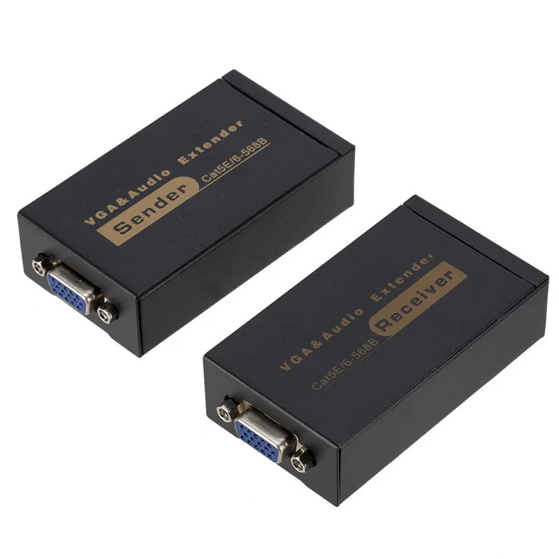 Усилитель сигнала передатчик VGA-100MS Сетевой удлинитель 100 метров с аудио |