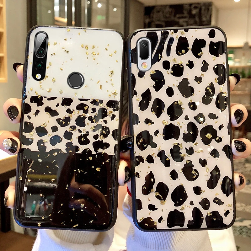 Чехол для телефона TRISEOLY с золотой фольгой и леопардовым принтом мягкий ТПУ