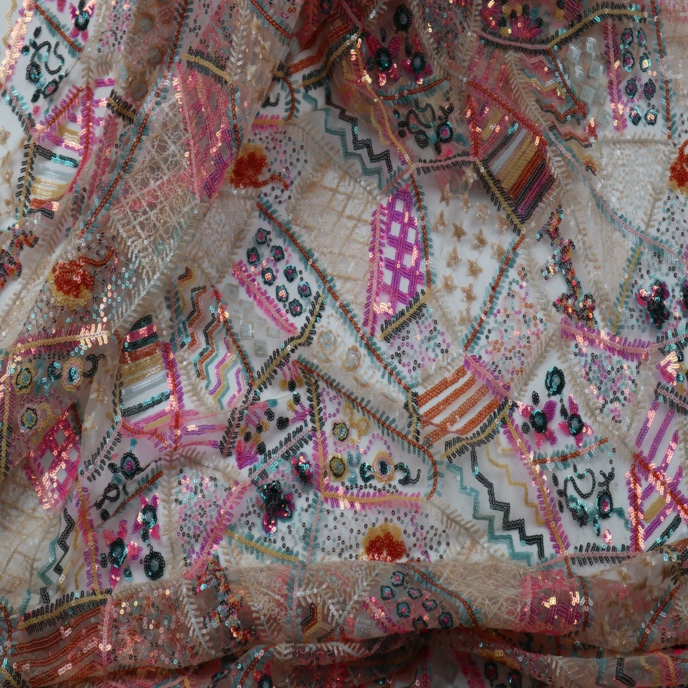 Кружевная ткань 5 ярдов французское кружево 2021 высокое качество кружевной тюль