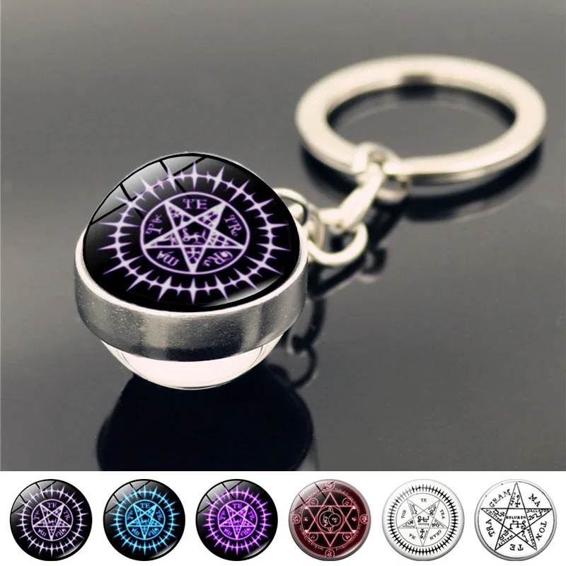 Пентаграмма магический массив Брелоки ювелирные изделия двухсторонний