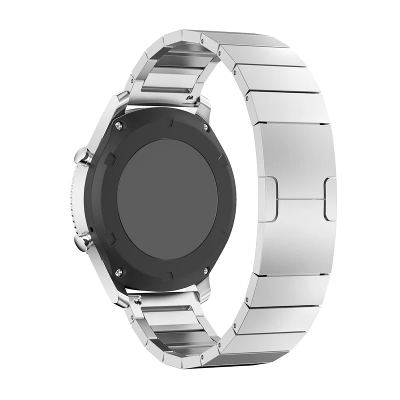 Silver 22 мм 20 мм ремешок для часов samsung galaxy watch gear s3 frontier 46 мм 42 мм huawei GT часы из нержавеющей стали Бабочка Пряжка ремешок - Цвет ремешка: Silver
