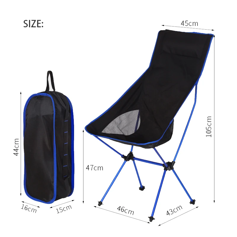 

Portable Folding Chair Ultralight Detachable Moon Chairs Lightweight Chair Extended Seat Outdoor Fishing Camping BBQ Chairs
